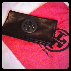 Authentic Tory Burch Leather Clutch